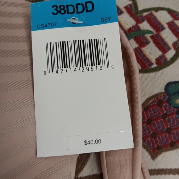 NEW Playtex Secrets  38DDD Bra Womens Wireless 4707 Beige - Picture 3 of 5